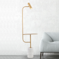 Moderne Stehlampe mit Marmorsockel Dekoration zeitgenössische Gold-LED-Stehlampe